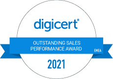 DigiCert Outstanding Sales Performance Award 2021